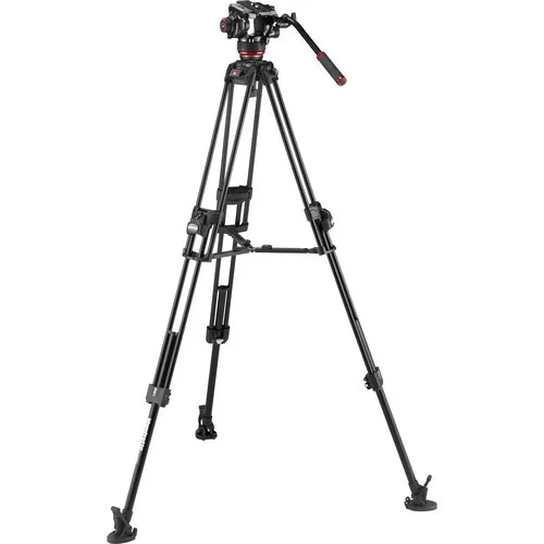 Manfrotto 504X Cabeça de Vídeo Fluida e Tripé de Alumínio 645 FAST com Espalhador de Nível Médio - Imagem 2