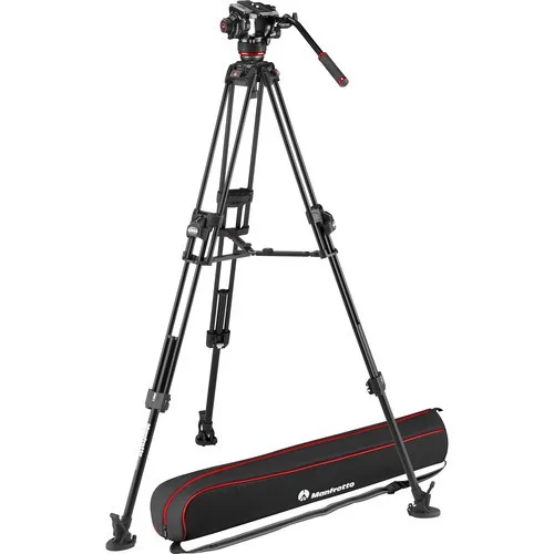 Manfrotto 504X Cabeça de Vídeo Fluida e Tripé de Alumínio 645 FAST com Espalhador de Nível Médio - Imagem 1