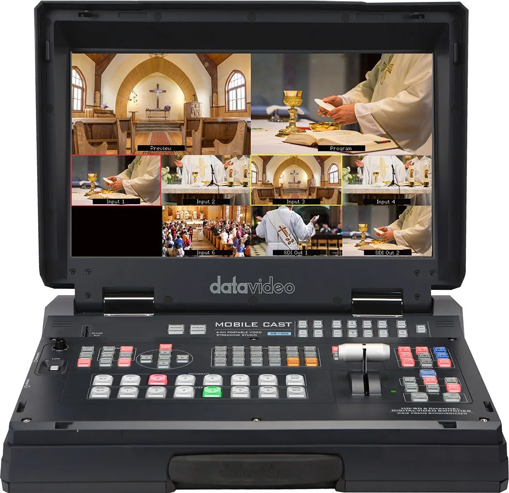 Datavideo HS-1300 6-Channel HD Portable Video Streaming Studio - Image 2