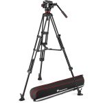 Manfrotto 504X Cabeça Fluida de Vídeo & Tripé de Alumínio MVTTWINMA com Espalhador de Nível Médio