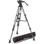 Manfrotto 612 Nitrotech Cabeça de Vídeo Fluida e Tripé de Fibra de Carbono com Pernas Duplas e Spreader Central