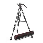 Cabeça de Vídeo Fluida Manfrotto 608 Nitrotech e Tripé de Alumínio com Pernas Duplas e Spreader Central - Imagem 2