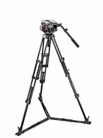 Manfrotto 509HD Video Head & 545GB Aluminum Tripod Pro Ground-Twin Kit 100