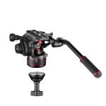 Cabeça de Vídeo Fluida Manfrotto 608 Nitrotech e Tripé de Alumínio com Pernas Duplas e Spreader Central - Imagem 4