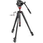 Manfrotto 500 Fluid Video Head with 190X Video Aluminum Tripod & Leveling Column Kit - Imagem 2
