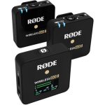 RØDE Wireless GO II Sistema de Microfone Sem Fio Digital Compacto para 2 Pessoas / Gravador (2,4 GHz, Preto)