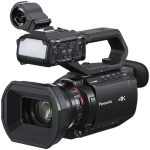 Câmera de vídeo profissional compacta Panasonic CX20 4K com entradas XLR e conectividade IP